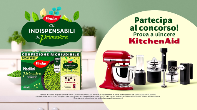 Findus lancia la consumer promo "Gli Indispensabili di Primavera" a cura di Next Reloy. On-air la campagna integrata firmata Studio Ventuno. A Zenith la pianificazione media Findus lancia la consumer promo "Gli Indispensabili di Primavera" a cura di Next Reloy. On-air la campagna integrata firmata Studio Ventuno. A Zenith la pianificazione media