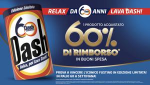Dash festeggia 60 anni in Italia con un nuovo logo, un packaging rivisitato e un'iniziativa speciale per i consumatori