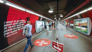 Next stop? Via del Tritone 176. Under Armour mette lo sport al centro della campagna Out Of Home on air a Roma con IGPDecaux per la promozione del negozio romano