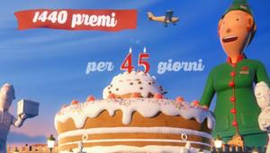 Una torta gigante per festeggiare i 45 anni di Crai con Mosquito