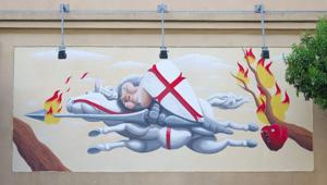 Nasce VentiduePortoFluviale - Mela Mundi, il nuovo eco-murales di Zed1