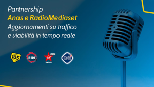ANAS sigla una partnership con Radio 105, Virgin Radio, R101 e Radio Subasio per la viabilità in tempo reale
