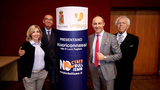 Elena Babini, vicepresidente, Maurilio Brini, direttore creativo, Loris Zanelli, ceo, e Alessandro Bianca, presidente PubliOne