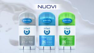 Infasil lancia gli stick con una nuova texture Easy-Dry. Firma Armando Testa