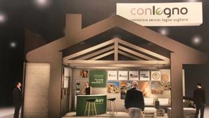 Una casa sostenibile a Made Expo: Conlegno accoglie  i visitatori della fiera milanese in uno stand arredato con pallet in legno