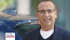Carlo Conti testimonial per la nuova campagna TV di ConTe.it. Firma BCube