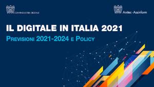 Il mercato digitale chiuderà in crescita il 2021: +5,5% rispetto all'anno precedente. Tutti i comparti faranno registrare un segno positivo ad eccezione del segmento dei Servizi di Rete. Nei prossimi tre anni continuerà ad aumentare il volume del digital