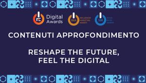 NC Digital Awards 2025. Il 9 ottobre segui i contenuti sul tema 'Reshape the future, feel the digital'. Diretta streaming sul sito di ADC Group. Registrati per la cerimonia di premiazione del 10 ottobre