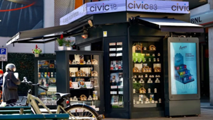 Alpro trasforma l'edicola Civic del Politecnico di Milano in un bar brandizzato
