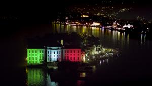 Terre Borromeo accende il tricolore sulle sue proprietà, Rocca di Angera e Isole Borromee, e dona 100.000 euro all'Ospedale di Verbania