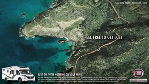 BCube vince la gara e realizza la nuova campagna stampa EMEA per il settore Recreational Vehicles di Fiat Professional