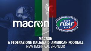 Macron nuovo sponsor tecnico della Federazione Italiana American Football