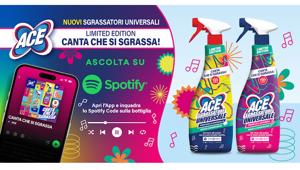 “Canta che si sgrassa!”, la Limited Edition di ACE Sgrassatore Universale su Spotify dedicata alla musica
