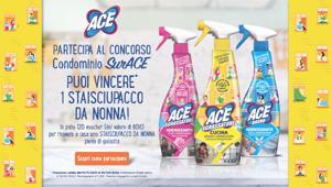 Con Save As i condomini italiani prendono vita sui nuovi pack Ace Sgrassatore. Al via la nuova limited edition e il concorso a premi in collaborazione con Condominio Surace