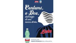 Acqua Lete main sponsor dell'Atalanta per tre stagioni