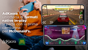 Adkaora lancia un'offerta di formati native in-play. La prima campagna è per McDonald's