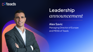 Teads annuncia la promozione di Alex Savic a Managing Director per l’Europa e la regione MENA