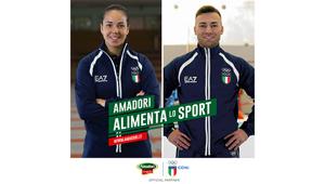 Gli olimpionici Lodadio e Volpi con Amadori per sensibilizzare gli italiani