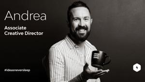 Andrea Guzzetti nel team Communication di Caffeina come Associate Creative Director