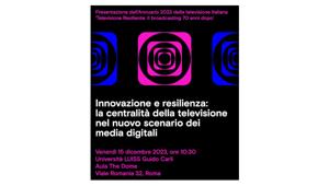 Il 15 dicembre a Roma la presentazione del nuovo Annuario sulla Total TV 2023: “Televisione Resiliente. Il broadcasting 70 anni dopo”