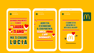 A San Valentino non si scarica il partner: si scarica l’app McDonald’s. Firma Leo Burnett