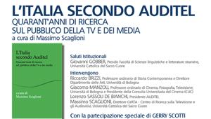 Auditel presenta il libro ‘L’Italia secondo Auditel. Quarant’anni di ricerca sul pubblico della TV e dei media’. Appuntamento il 19 febbraio all’Università Cattolica del Sacro Cuore di Milano