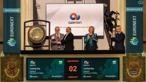 Completa l’integrazione di Azerion con EFIC1. Parte la quotazione in Borsa all’Euronext Amsterdam. Obiettivo: diventare leader mondiale dell'intrattenimento digitale e dei media
