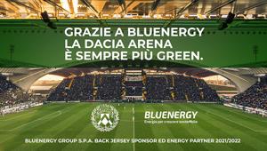 Bluenergy group e Udinese Calcio rinnovano per la stagione 2021-22 la partnership all'insegna della sostenibilità ambientale