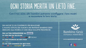 Ospedale Pediatrico Bambino Gesù torna in comunicazione con Grey per i suoi 150 anni. Voce e musica di Jovanotti