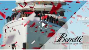 Inaugurazione Giga Yacht Azimut: Joy Project ha curato la spettacolarizzazione del varo con effetti speciali. Produzione a cura dell’agenzia Piùtrentanove in collaborazione con Benetti
