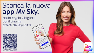 Sky Extra: con la nuova app My Sky gli abbonati avranno due biglietti omaggio per vedere un film nelle sale del circuito The Space Cinema