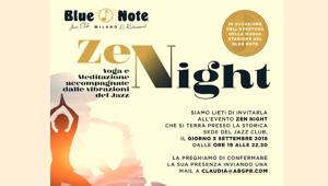 Il 5 settembre al Blue Note una serata speciale a base di yoga e musica contro lo stress da rientro