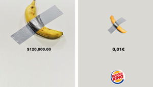 Una patatina fritta al posto della banana: così Burger King France prende in giro Maurizio Cattelan