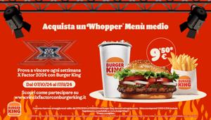 Burger King Restaurants Italia con Sky Brand Solutions e Fremantle si riconferma Official Partner di X Factor 2024. Al via il concorso per vivere i Live Show