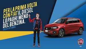 Con Fiat il diesel costa meno del benzina nella nuova campagna di Leo Burnett con Fabio Rovazzi
