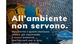 Campagna del Ministero dell'Ambiente con Enrico Brignano per lo smaltimento corretto di mascherine e guanti