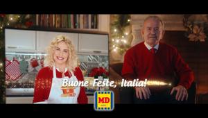 MD fa gli auguri di Natale all'Italia con il presidente Patrizio Podi e Antonella Clerici. Firma Sunny Milano