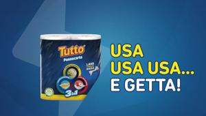 Lucart.  On air il primo spot della campagna “Usa, usa, usa…e getta” per Tutto Pannocarta. Firma Caffeina