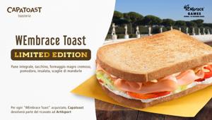 CapaToast diventa food partner dell’evento di art4sport e lancia in tutti i punti vendita la limited edition “WEmbrace”