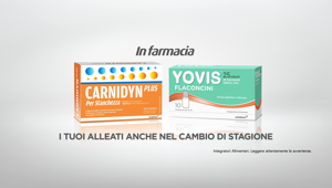  Per la prima volta Alfasigma porta in Tv i brand CARNIDYN PLUS e YOVIS in un’unica campagna integrata con Wunderman Thompson e Initiative