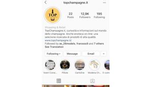 Online TopChampagne.i,  il primo blog su Instagram in Italia dedicato al mondo dello Champagne