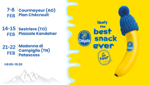 Chiquita si affida a Spiagames e lancia il primo Winter Tour, un evento itinerante nelle principali località alpine italiane nel mese di febbraio