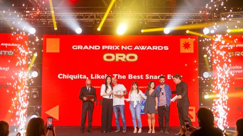 NC Awards 2026. GP oro a 'Chiquita, Likely The Best Snack Ever' di Bitmama Reply. Argento a 'Ops, that bag!' di Caffeina per Lidl Italia. Bronzo ad 'Ascolta come suona davvero Camilleri' di Kiwi per Audible. GP for Good a 'BeHer' di Birra Peroni
