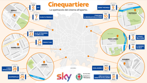 Comune di Milano e Sky portano il cinema in sei quartieri della città
