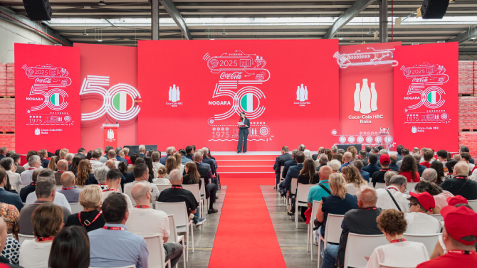 Coca-Cola HBC Italia ha affidato a NEXT l'evento di celebrazione dei 50 anni dello stabilimento di Nogara