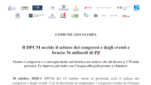 Il nonsense del DPCM: fiere e teatri si, eventi e congressi no. Un danno enorme per la event industry