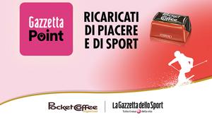 Comunico porta Pocket Coffee e Gazzetta dello Sport sulle Dolomiti