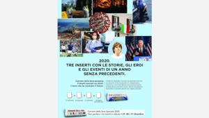 Il 27, 28 e 31 dicembre in edicola tre dorsi di 8 pagine del Corriere della Sera dedicati al 2020