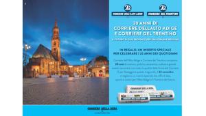 Vent’anni di Corriere del Trentino e Corriere dell’Alto Adige con uno speciale e un evento sul futuro della regione