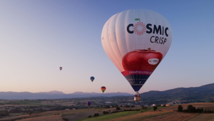 La mela Cosmic Crisp lancia una serie di iniziative tra cui il viaggio sulla mongolfiera brandizzata